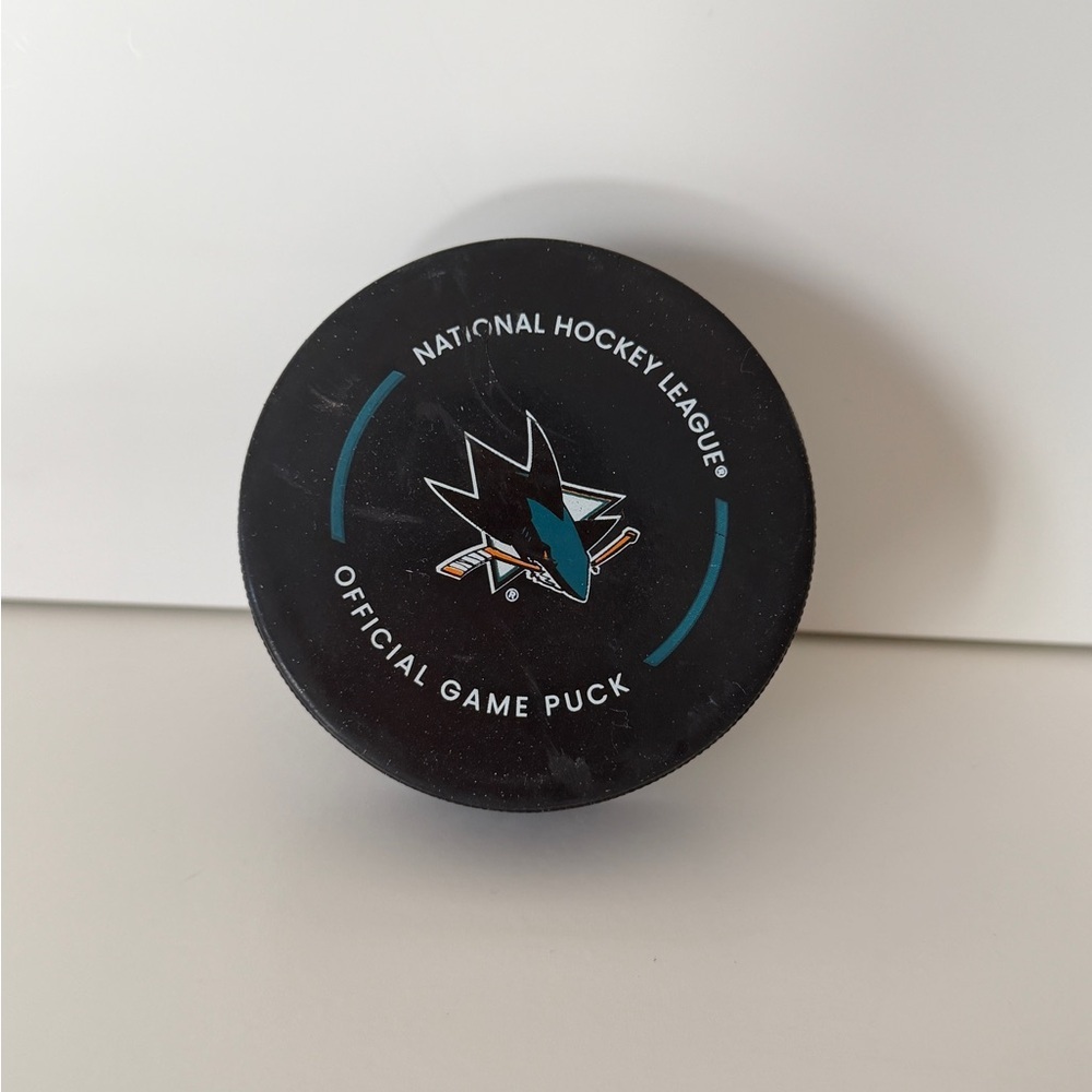 NHL Official Game Puck - Black and Teal - Picture 4 of 4